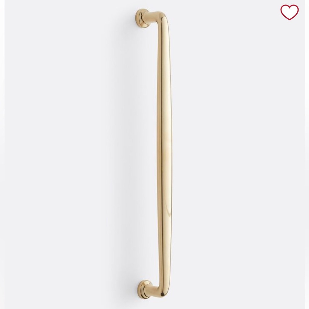 Rejuvenation Claybourne Appliance Pull 12” Center Unlacquered Brass
